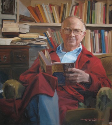 September "Artifact of the Month" - Portrait of Clyde S. Kilby by Deborah Melvin Beisner, 1987. Oil on canvas with the inscription "Soli Deo Gloria."